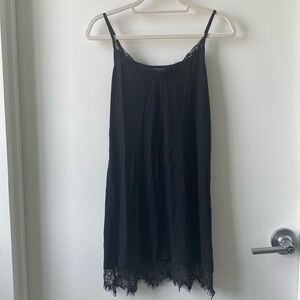 French Connection super comfortable but sexy black dress with lace detail